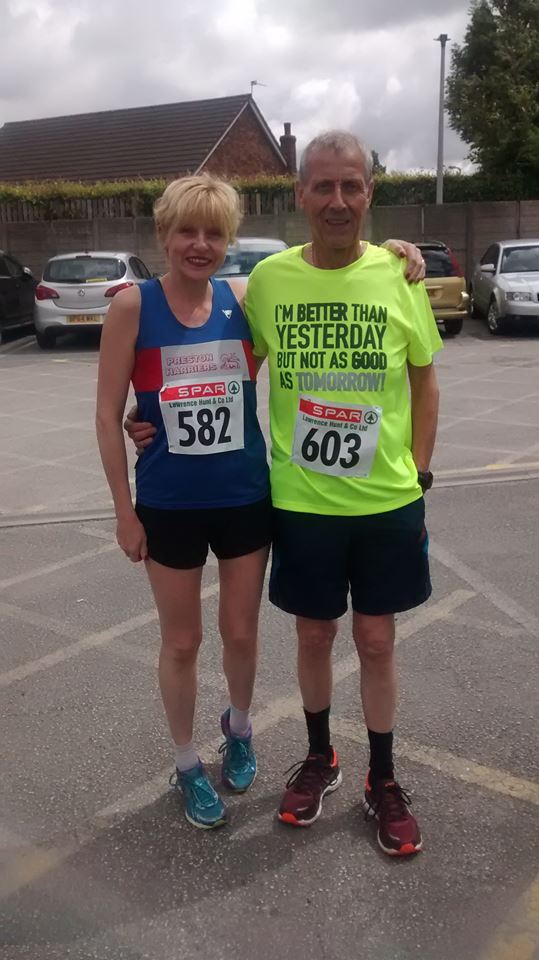 2016 Vicki Duckett and Alan  Littler at Lostock Hall Carnival 5k